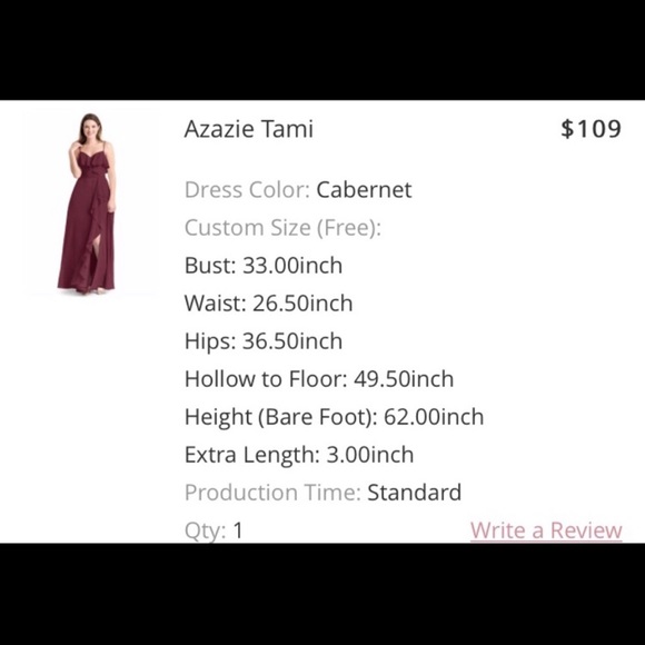 Beautiful floor length burgundy dress - size 2 - Picture 3 of 5